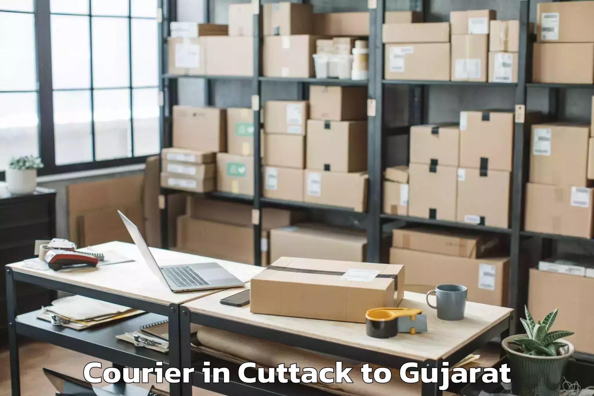 Reliable Cuttack to Bhanvad Courier